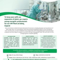 Alivus Life Sciences Walk-In Dahej | API Production, QC, QA Jobs | 3rd July 2026