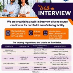 Alkem Laboratories Walk-In Baddi | Production, QC, QA, Engineering Jobs | 29th June – 3rd July 2026
