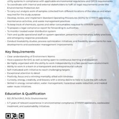 O2h Discovery Hiring Environmental Engineer EHS at Ahmedabad
