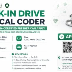 Advantmed Walk-in Drive for Medical Coders | Freshers & Experienced B.Pharm, M.Pharm, Pharm.D Jobs in Gandhinagar on 11th & 12th July 2026 (Saturday & Sunday)