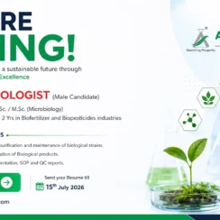 Microbiologist Jobs at Agri Search (India) Pvt. Ltd. | Apply Before 15th July 2026