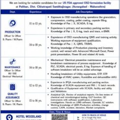 Ajanta Pharma Walk In Interview ON 12th July for Production, Maintenance and Quality Assurance Jobs I Chhatrapati Sambhajinagar.