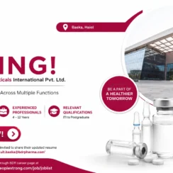 BDR Pharmaceuticals Recruitment 2026 | QA, QC, Production, Engineering & Warehouse Pharma Jobs in Gujarat