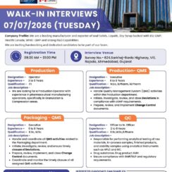 BioMatrix Healthcare Walk-In Interview for Production, QMS and QC Jobs in Ahmedabad