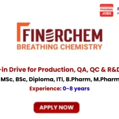 Finorchem Walk-in Drive for Production, QA, QC & R&D Jobs in Ankleshwar