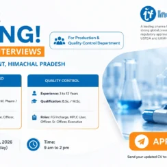 Indoco Remedies Walk-in Interview for Production & Quality Control Jobs at Baddi | Apply Now on 6th to 11th July 2026
