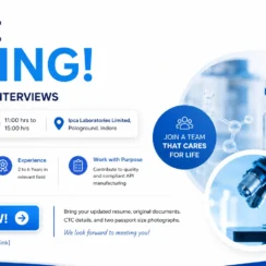 Ipca Laboratories Walk-in Interview | QA, QC & Production Jobs in API Manufacturing – Indore on Sunday, 5th July 2026