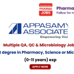 Multiple QA, QC & Microbiology Jobs at Appasamy Ocular Devices Baddi – Walk-in / Apply Now