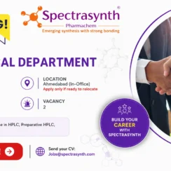 Spectrasynth Pharmachem Hiring 2026 | Analytical Department Jobs in Ahmedabad for M.Sc. Chemistry Professionals