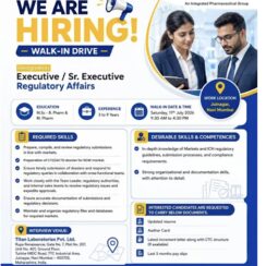 Titan Laboratories Walk In Drive for Regulatory Affairs Executive & Sr Executive Positions in Mumbai