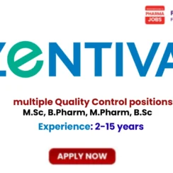 Zentiva QC Jobs in Ankleshwar: Quality Control Opportunities