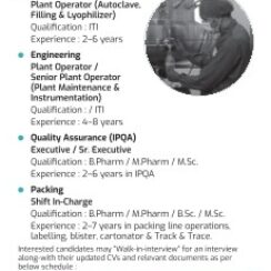 Zydus Lifesciences Walk-In Interview for Production, Engineering, Quality Assurance & Packing Departments