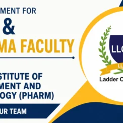 Advertisement for HOD and Pharma Faculty at Lloyd Institute of Management and Technology (Pharm)