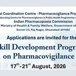 Applications are invited for the 38th Skill Development Programme on Pharmacovigilance
