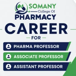 Career for Pharma Professor, Associate Professor, Assistant Professor at Somany College of Pharmacy
