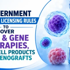 Government Expands licensing Rules to Cover Cell & Gene Therapies, Stem Cell Products and Xenografts