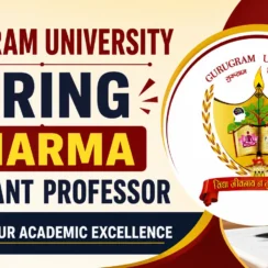 Gurugram University Hiring Pharma Assistant Professor
