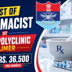 Invites applications for post of Pharmacist at ECHS Polyclinic Ajmer