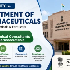 Opportunity in Department of Pharmaceuticals, Ministry of Chemicals