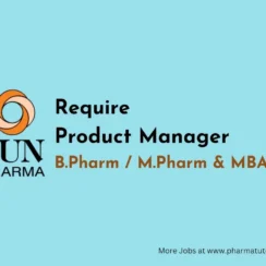 Require Product Manager at Sun Pharma